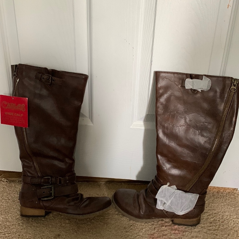 Carlos Santana wide calf boots